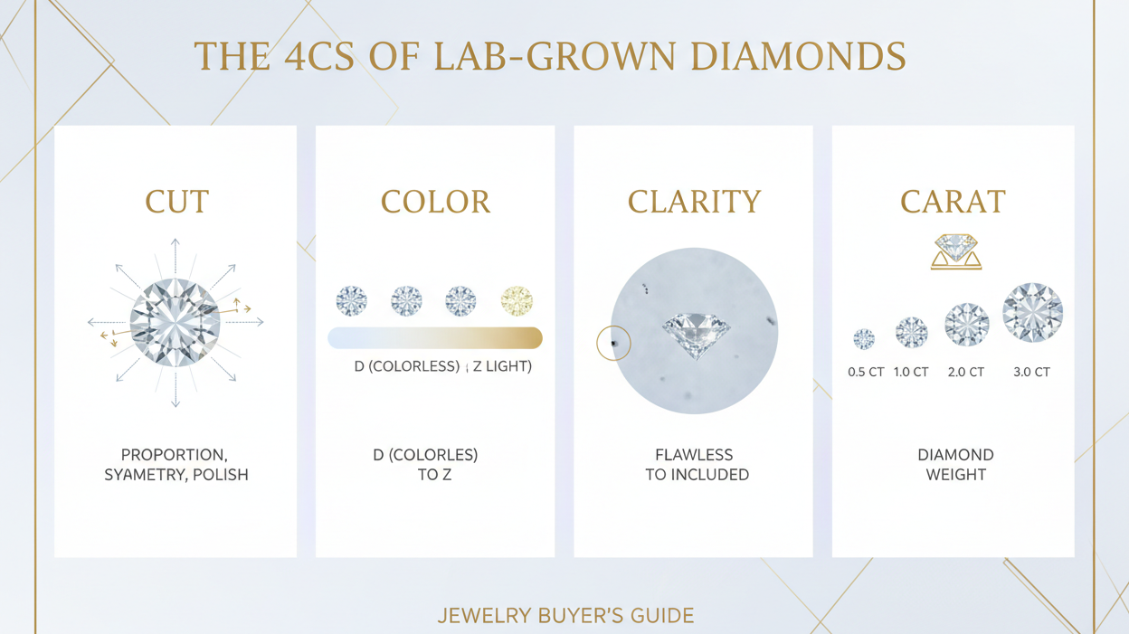 The 4Cs of Lab-Grown Diamonds: A Complete Buyer’s Guide