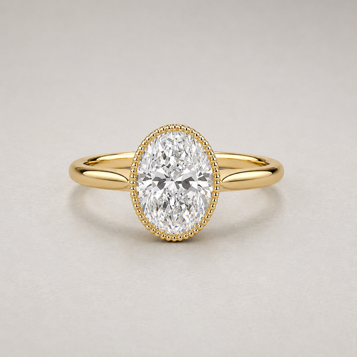 Moissanite Bezel Ring