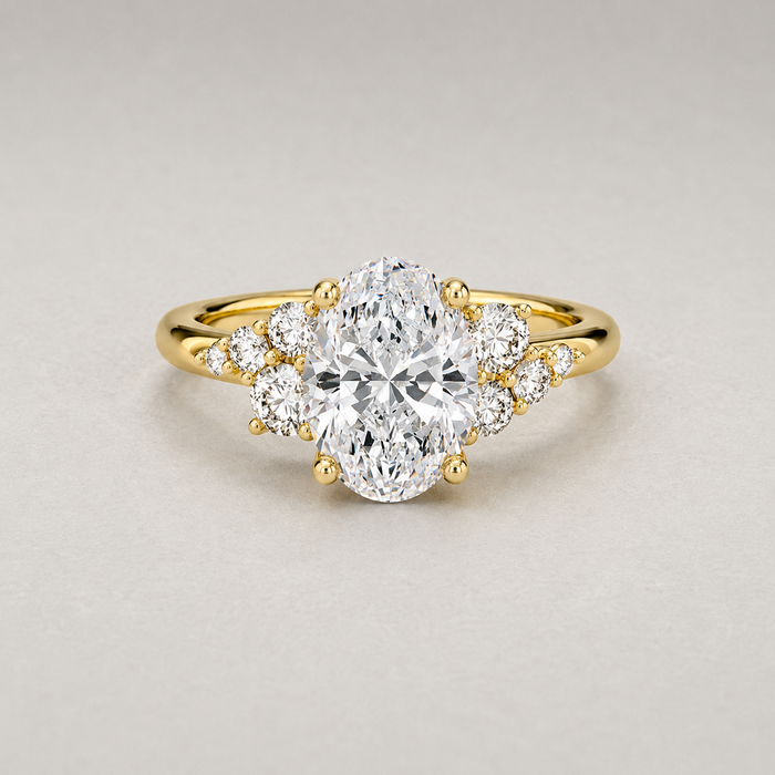 Moissanite Cluster Ring