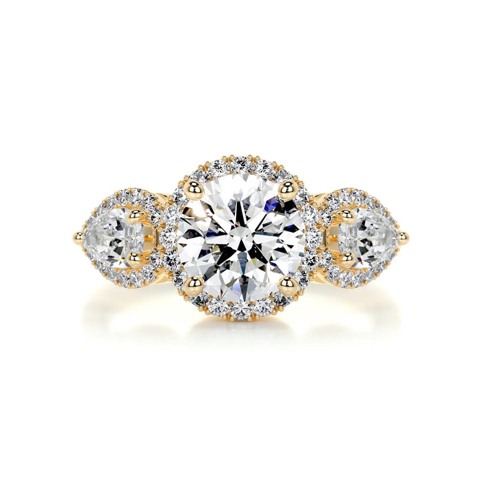 Moissanite Three Stone Ring