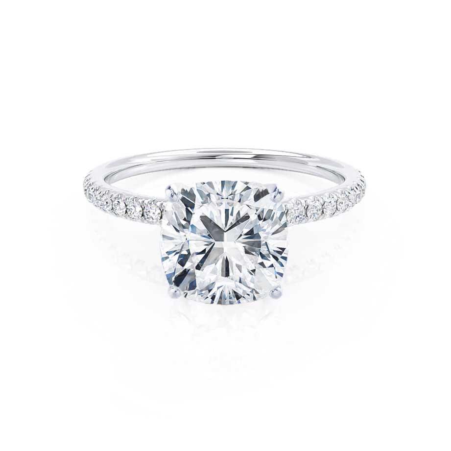 Pave Moissanite Engagement Ring