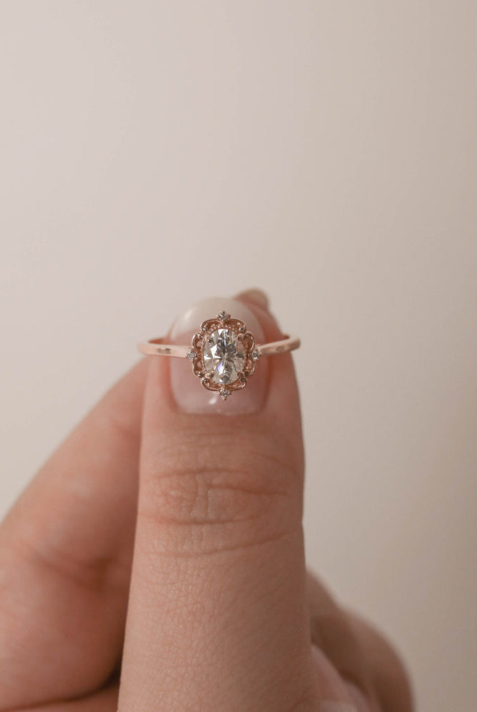 Oval Solitaire Vintage Ring
