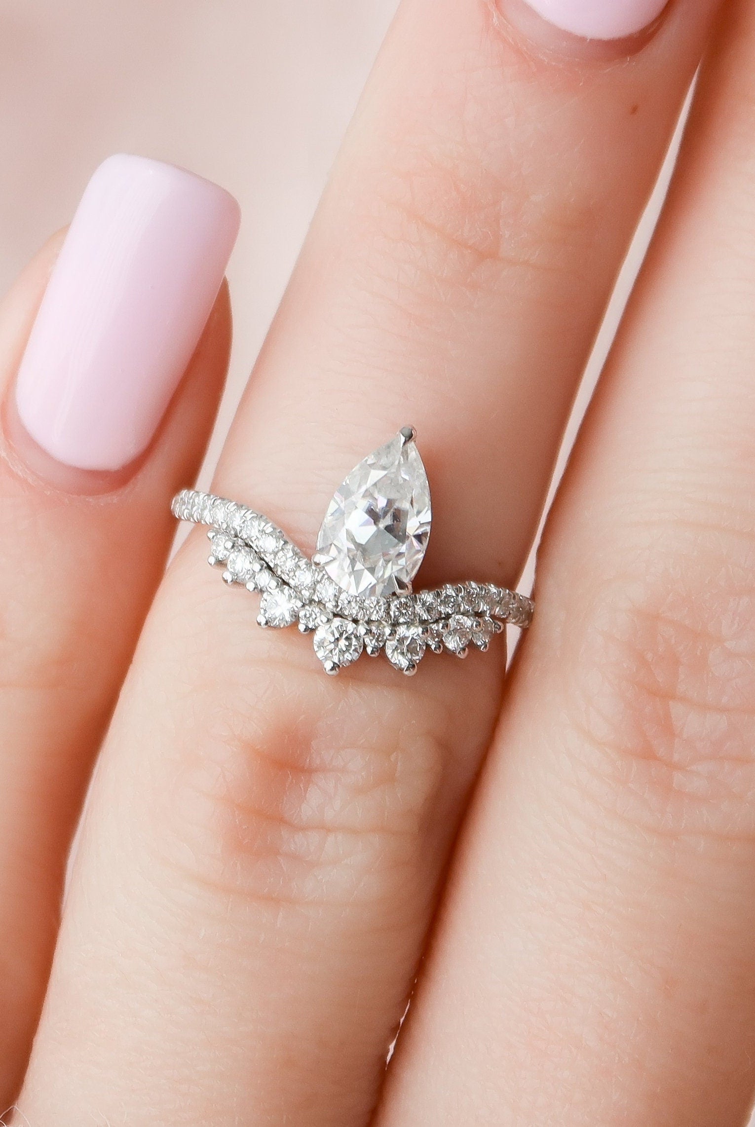Chevron Engagement Ring