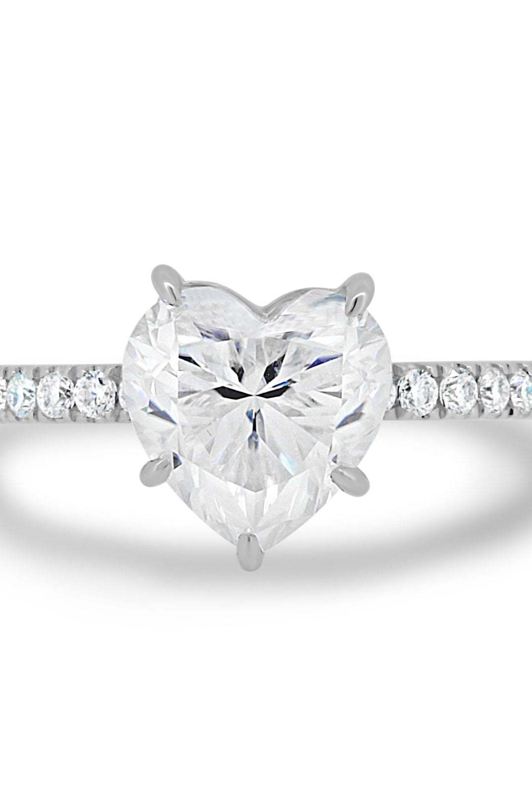 2.50CT Heart Pave Moissanite Diamond Engagement Ring For Her