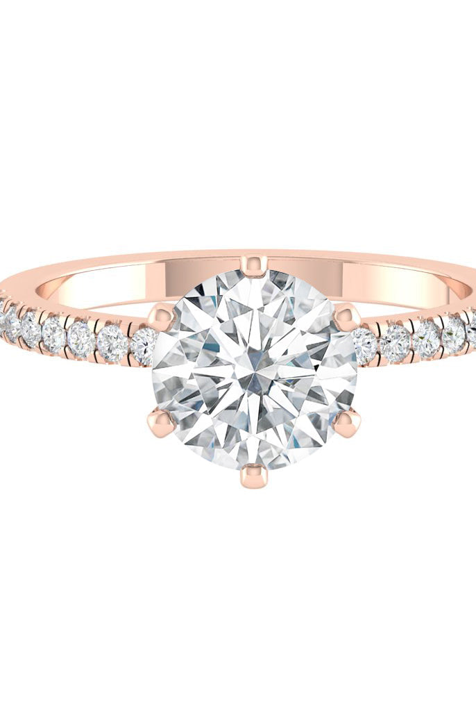 round-cut-solitaire-pave-moissanite-engagement-ring