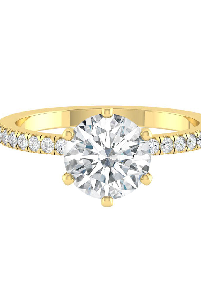 round-cut-solitaire-pave-moissanite-engagement-ring