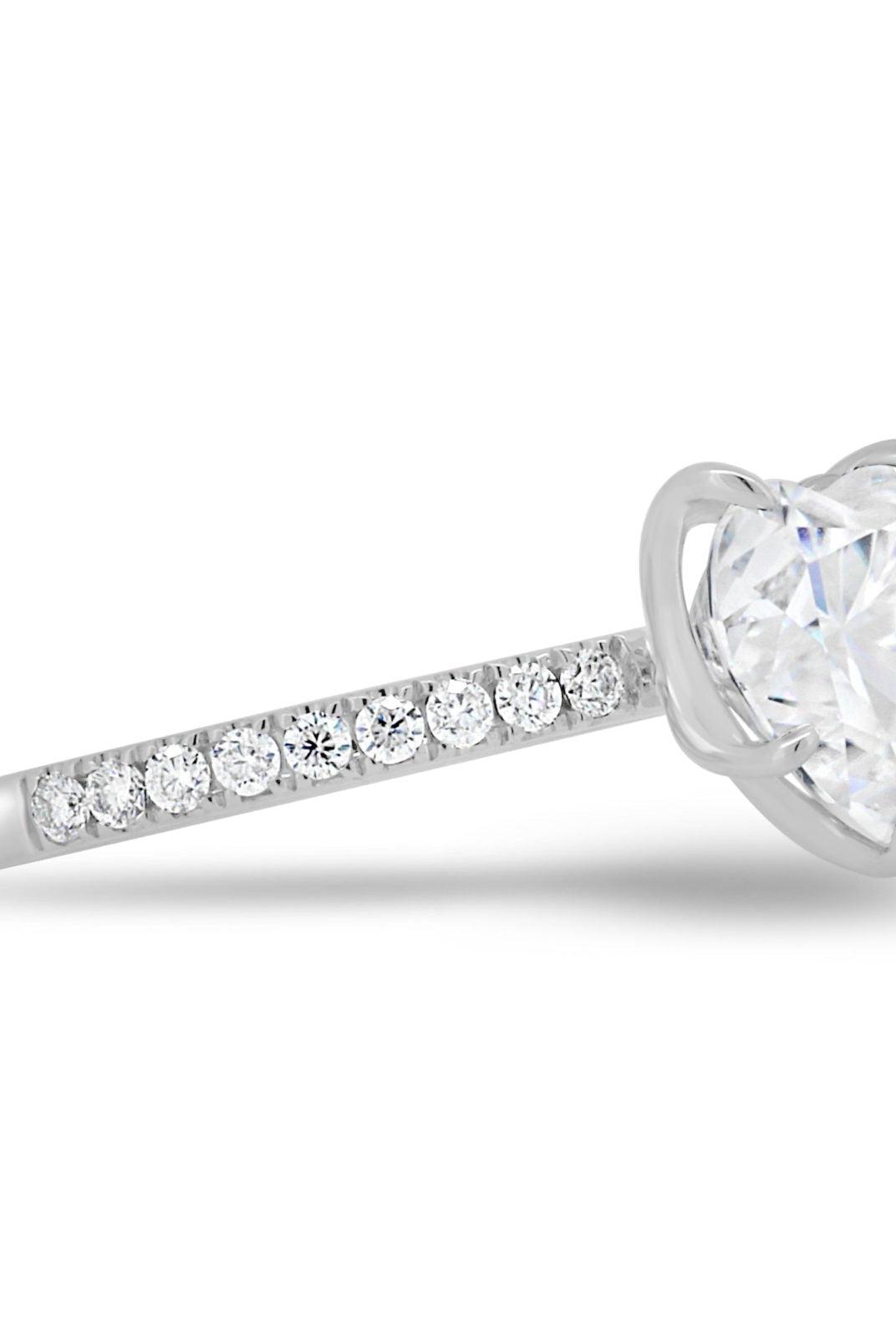 2.50CT Heart Pave Moissanite Diamond Engagement Ring For Her