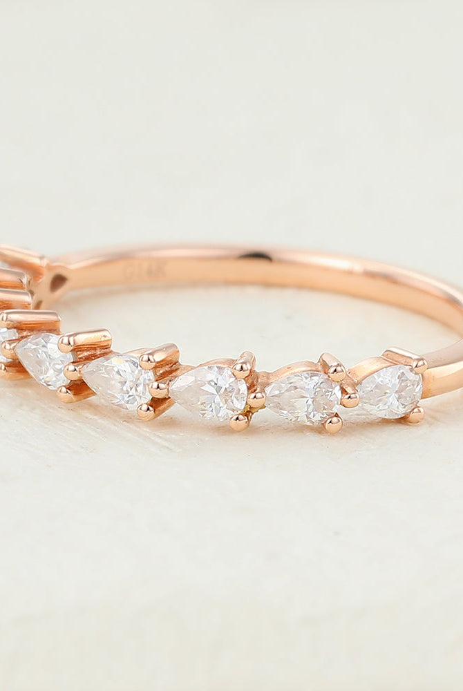 pear-shaped-moissanite-half-eternity-wedding-band