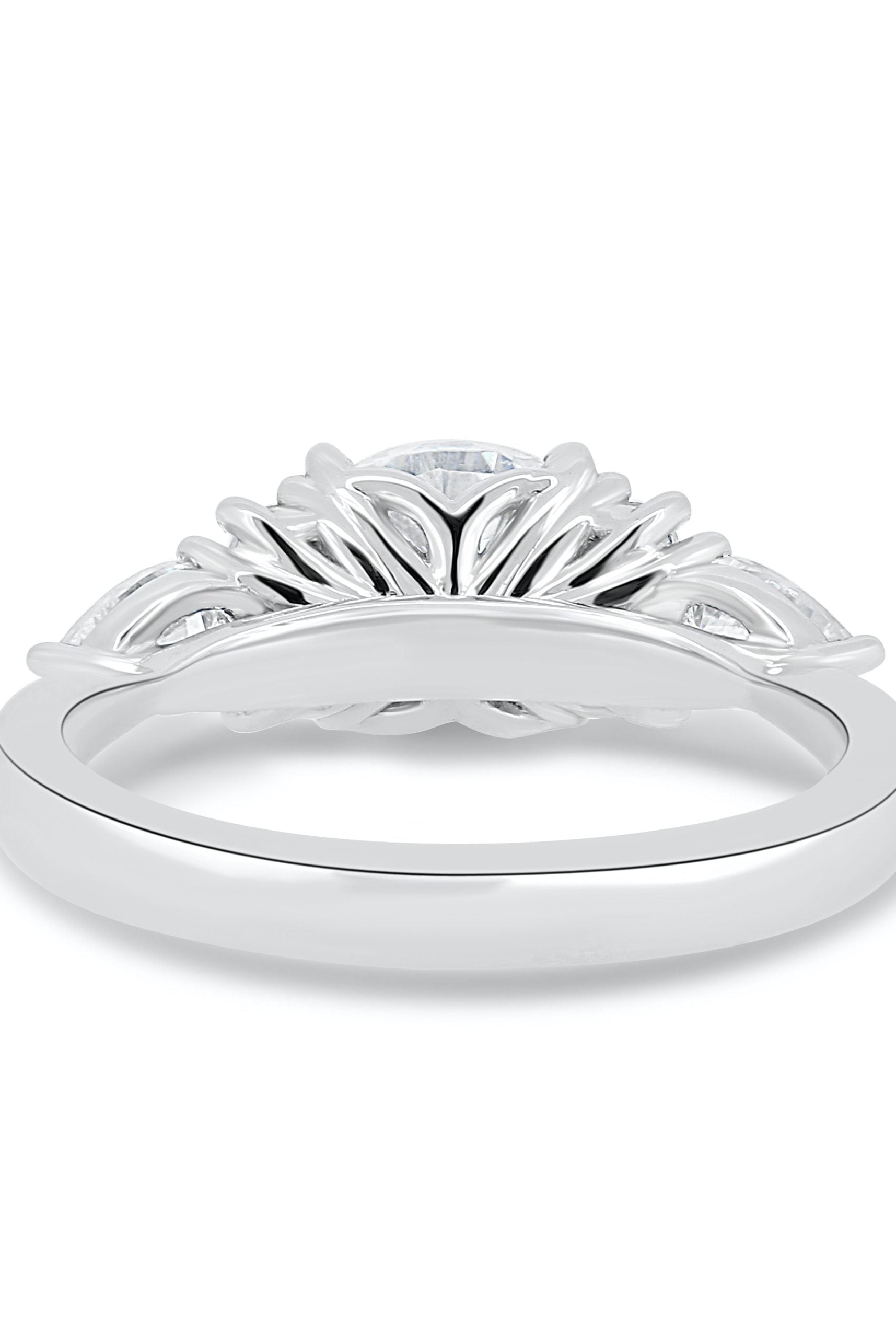 1.25CT Cushion Cluster Moissanite Diamond Engagement Ring In Solid Gold