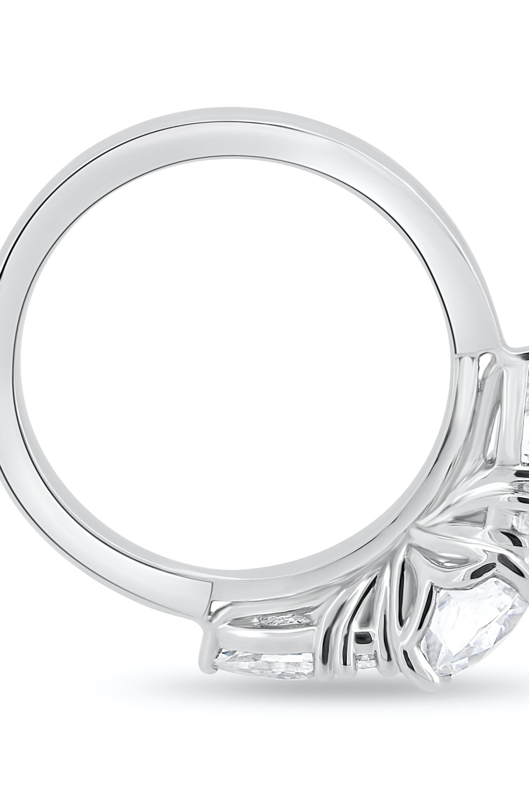 1.25CT Cushion Cluster Moissanite Diamond Engagement Ring In Solid Gold