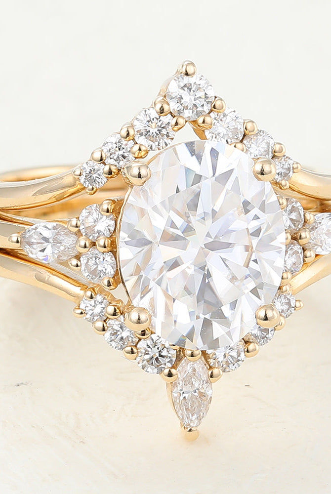 3-0-ct-oval-moissanite-cluster-bridal-ring-set
