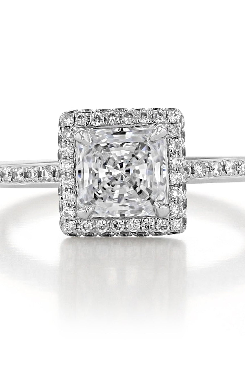 Radiant cut moissanite ring USA
