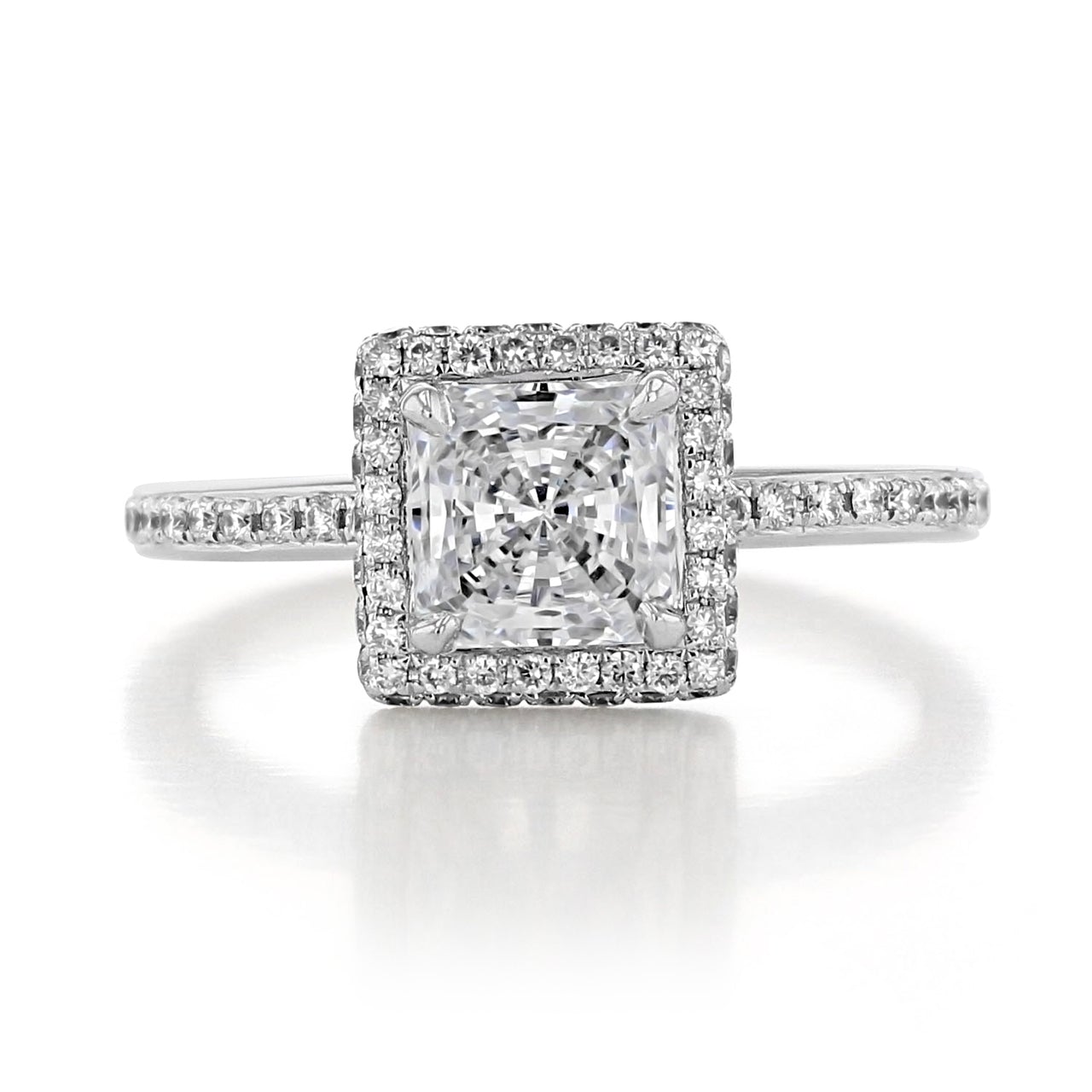 Radiant cut moissanite ring USA