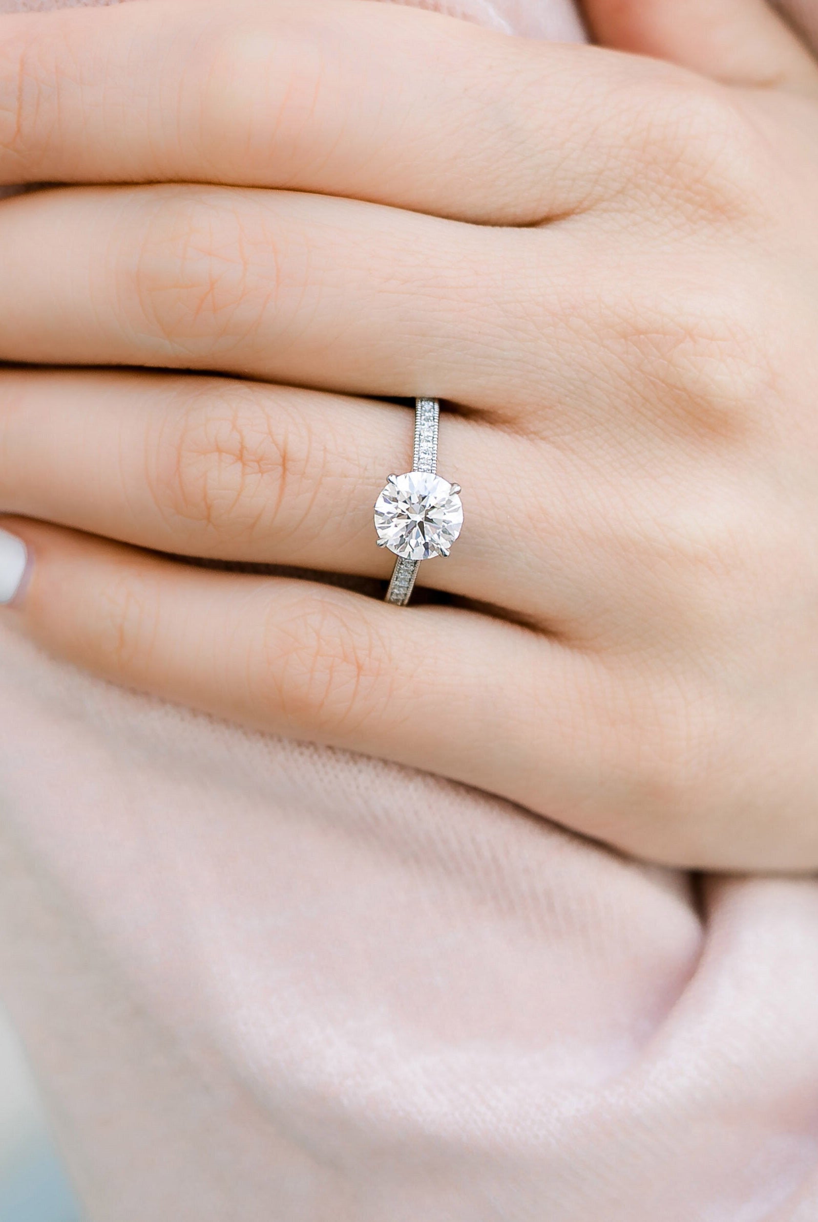 Channel Pave Engagement Ring