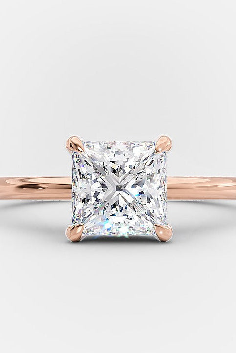 Princess Cut Moissanite Engagement Ring