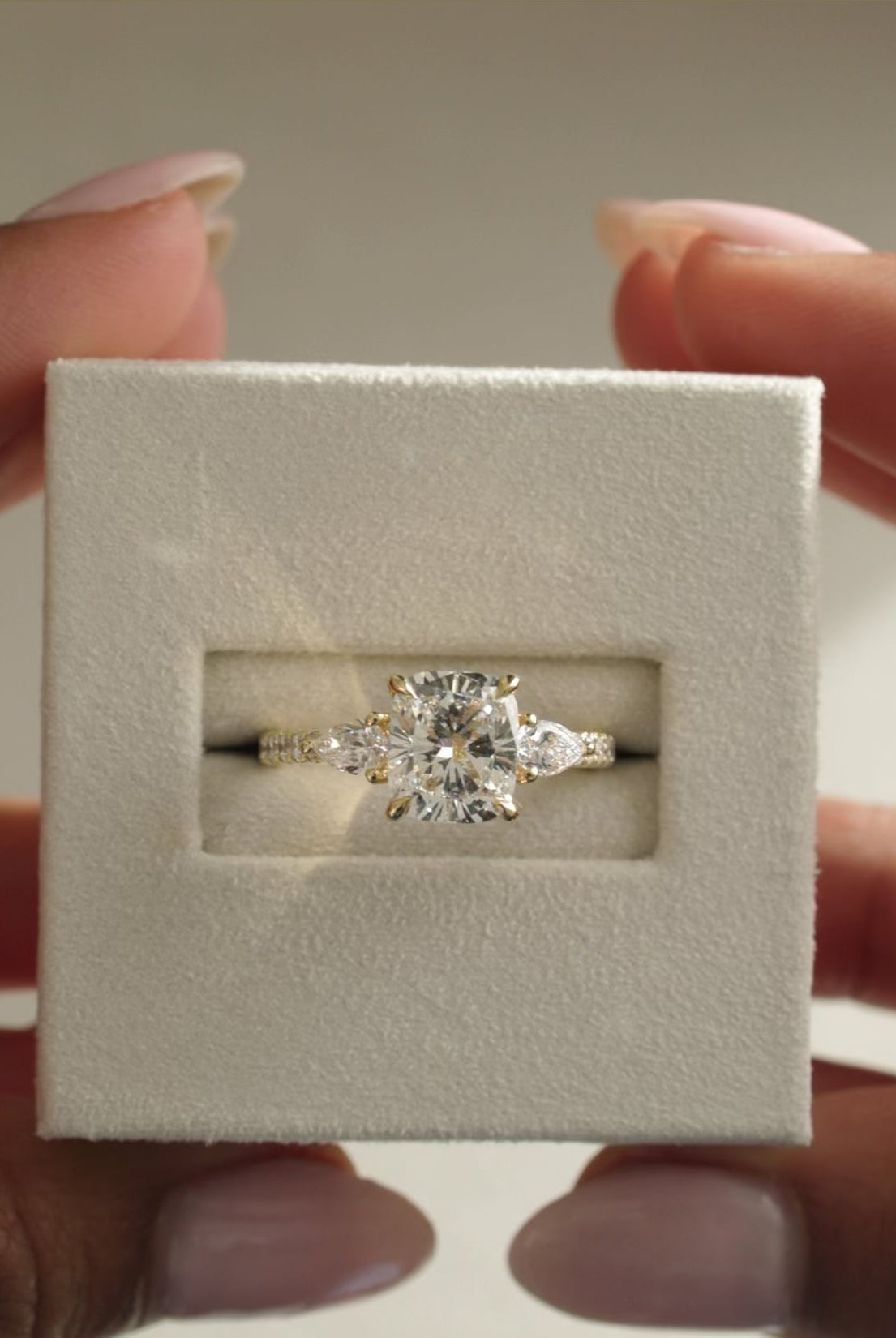 1 Carat Elongated Cushion Moissanite Ring