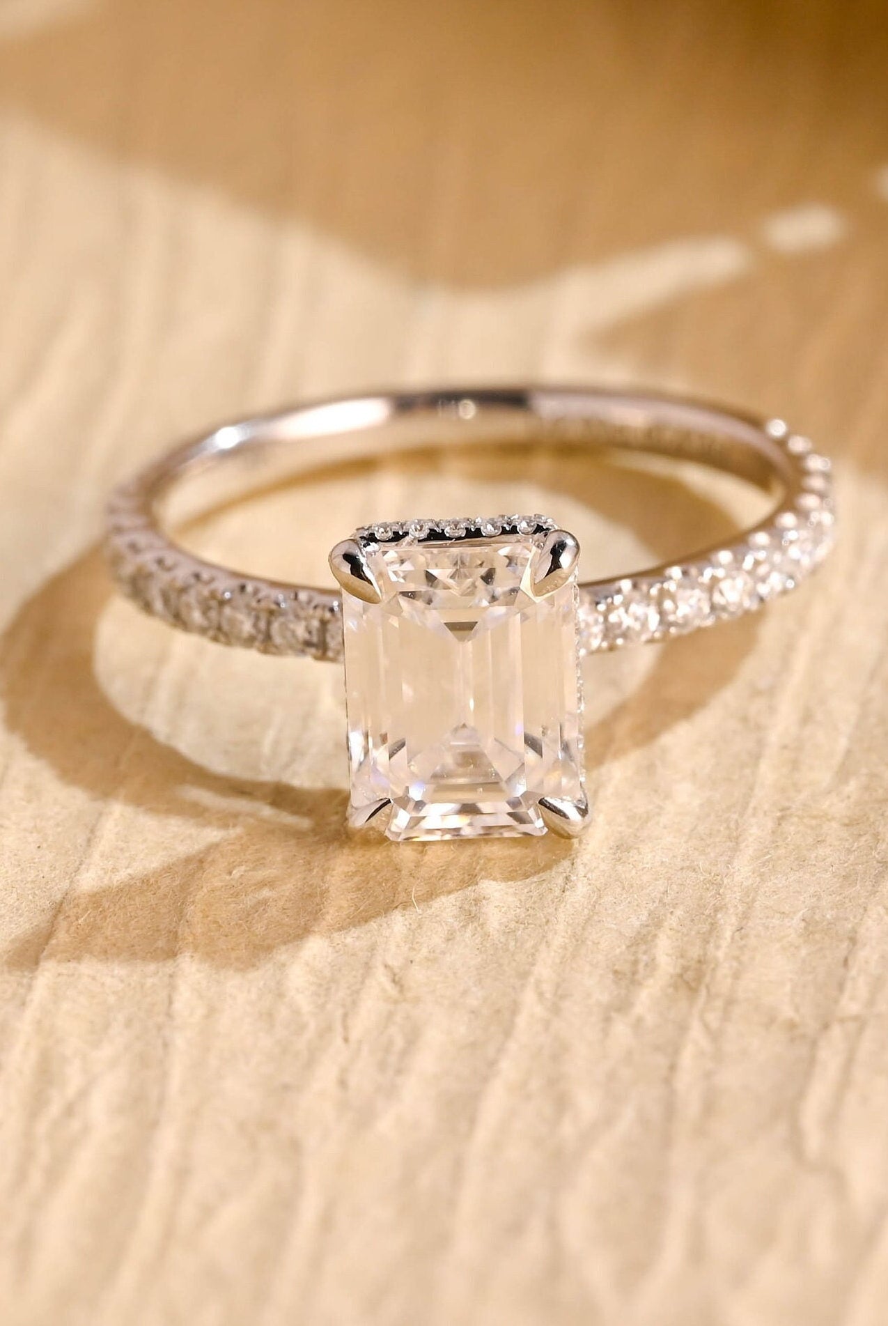 Hidden Halo Moissanite Ring