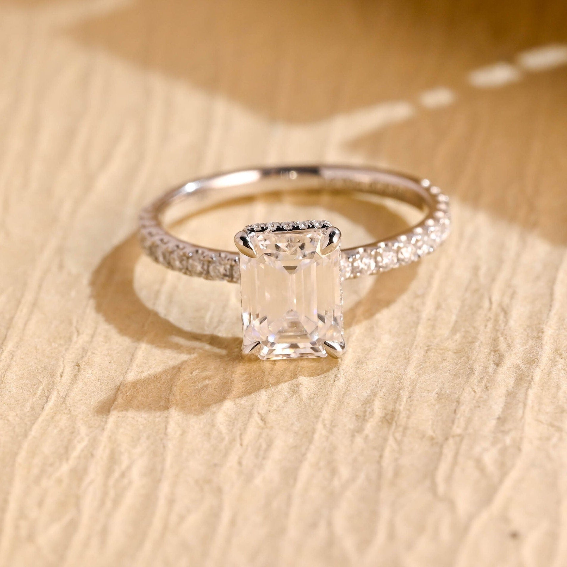 Hidden Halo Moissanite Ring