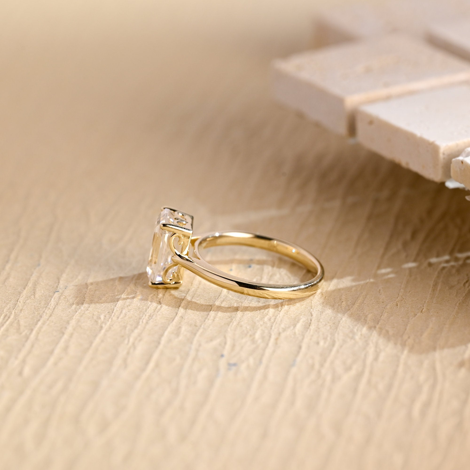 Solitaire Moissanite Engagement Ring
