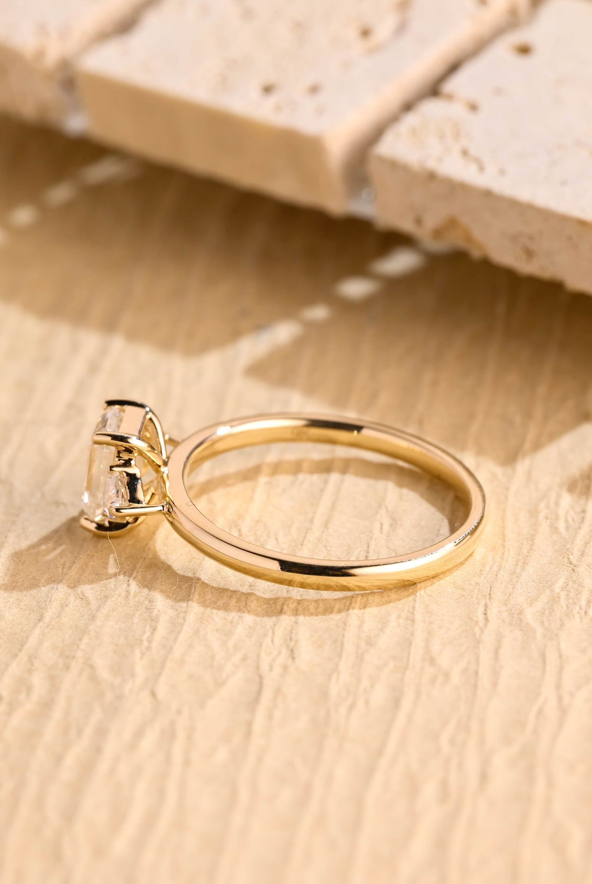 Moissanite Three Stone Ring