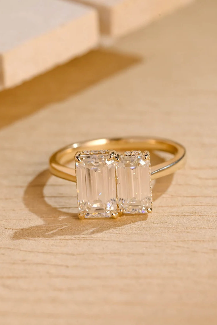 Toi Et Moi Moissanite Ring