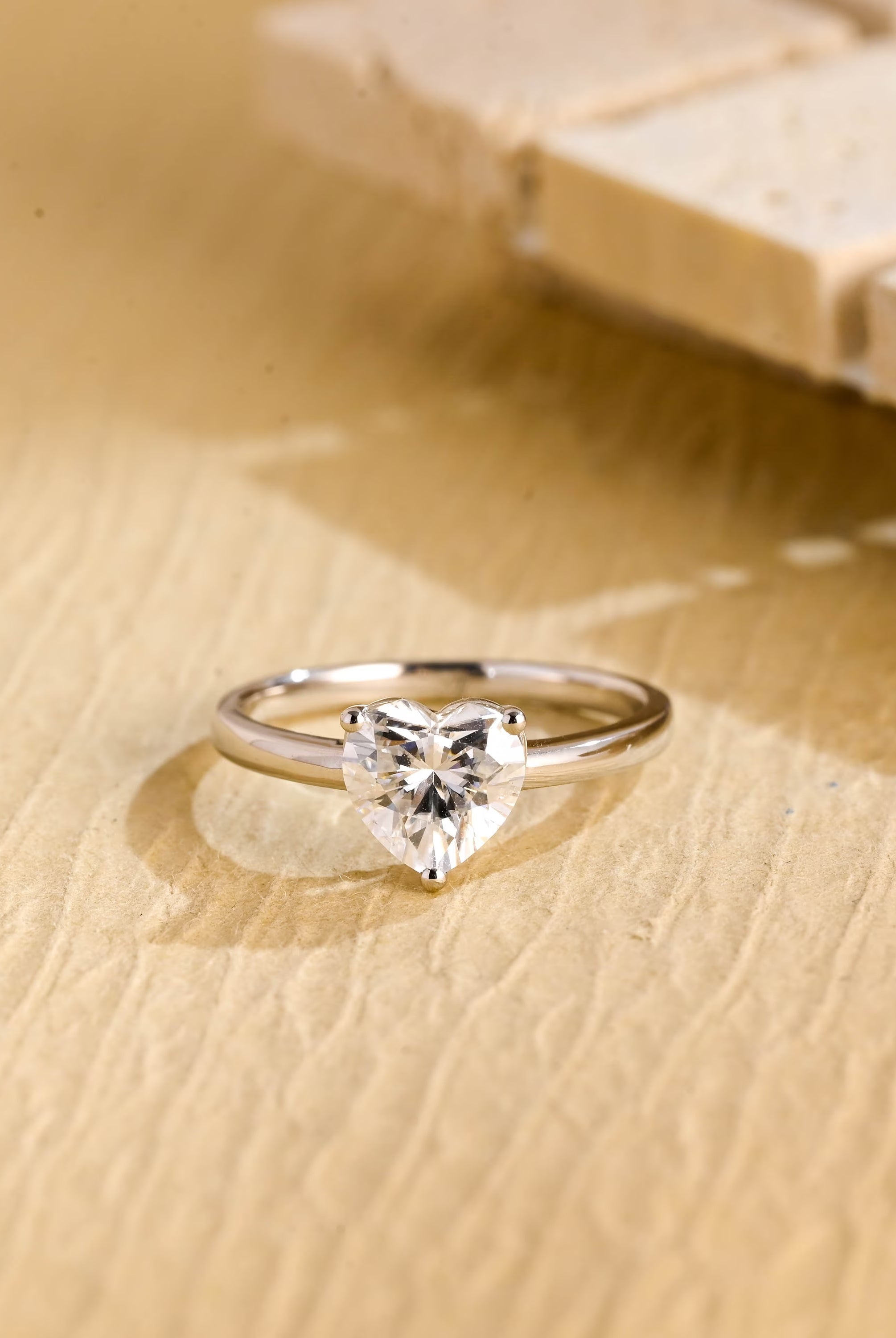 Heart Shaped Moissanite Ring