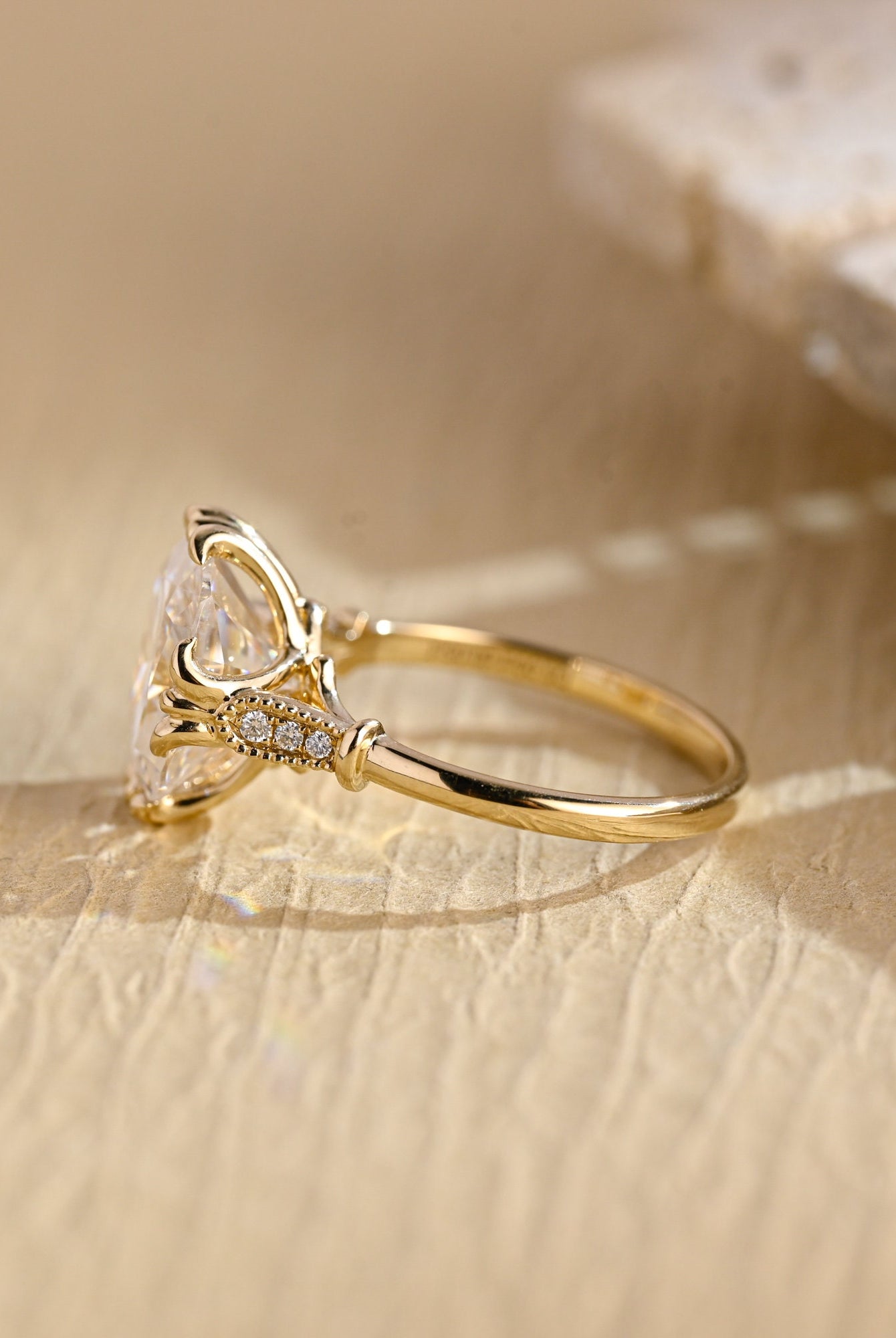 Diamond Cluster Moissanite Ring