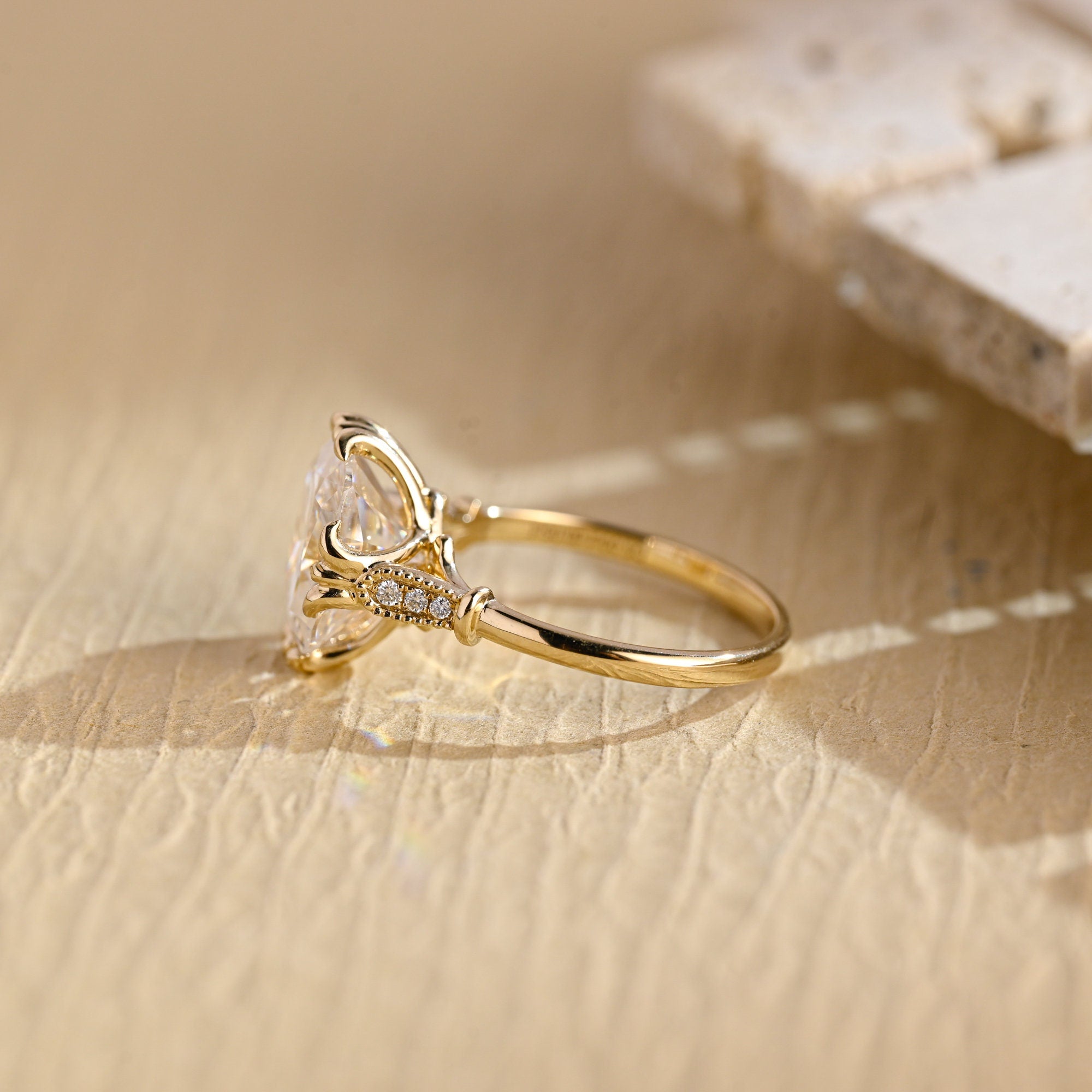 Diamond Cluster Moissanite Ring