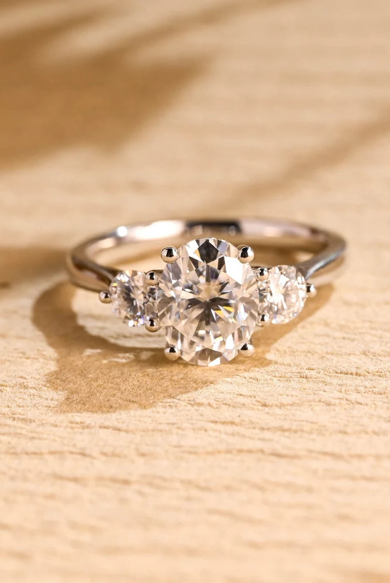 Oval Cut Three Stone Ring