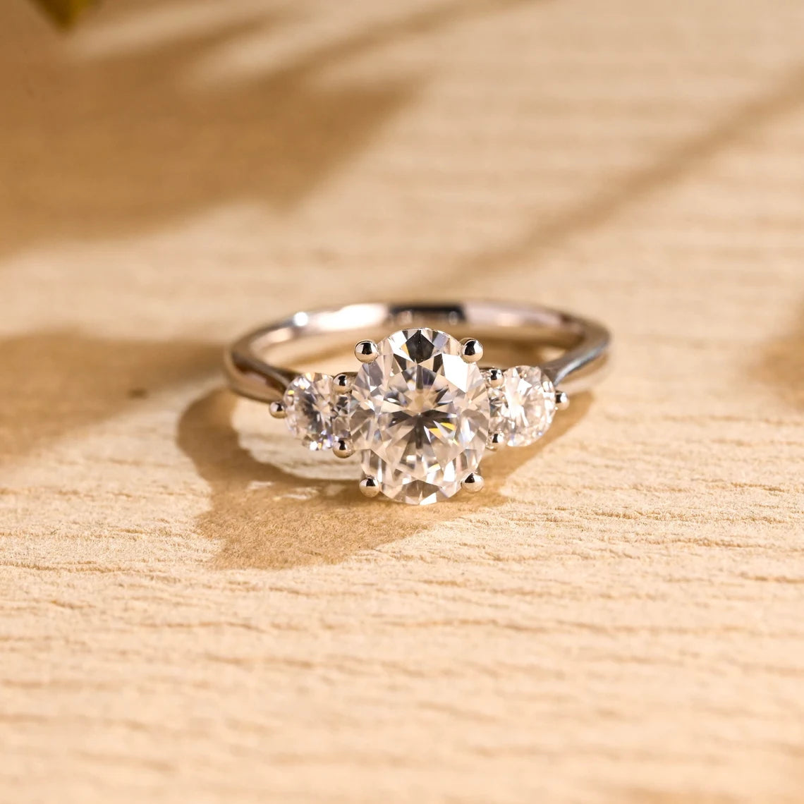 Oval Cut Three Stone Ring