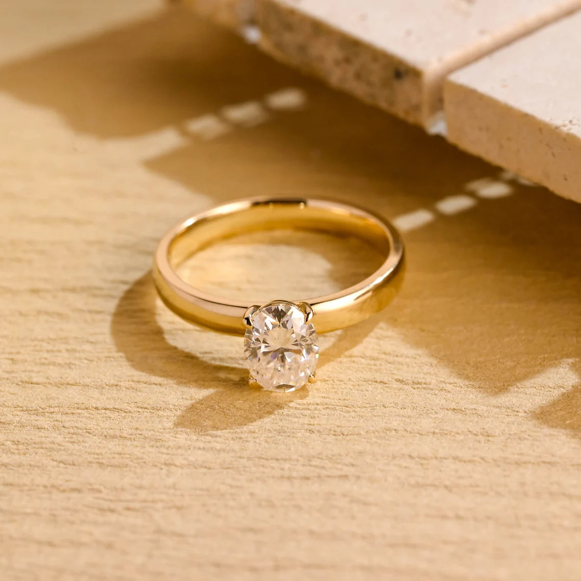 Oval Cut Moissanite Ring