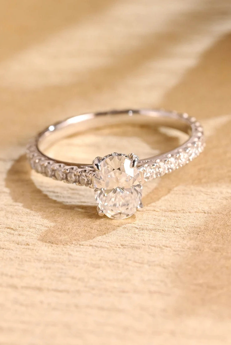 Oval Cut Moissanite Ring