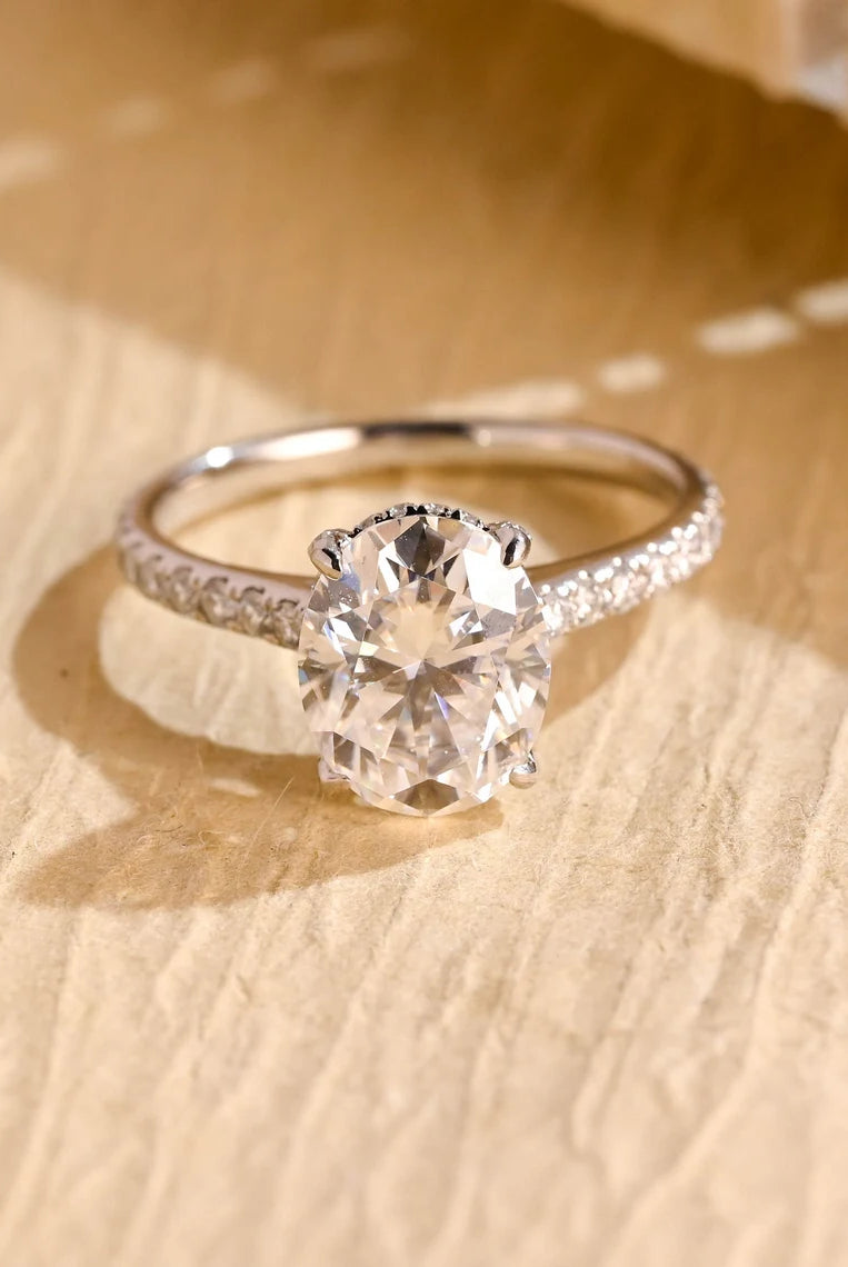 Oval Shape Moissanite Ring