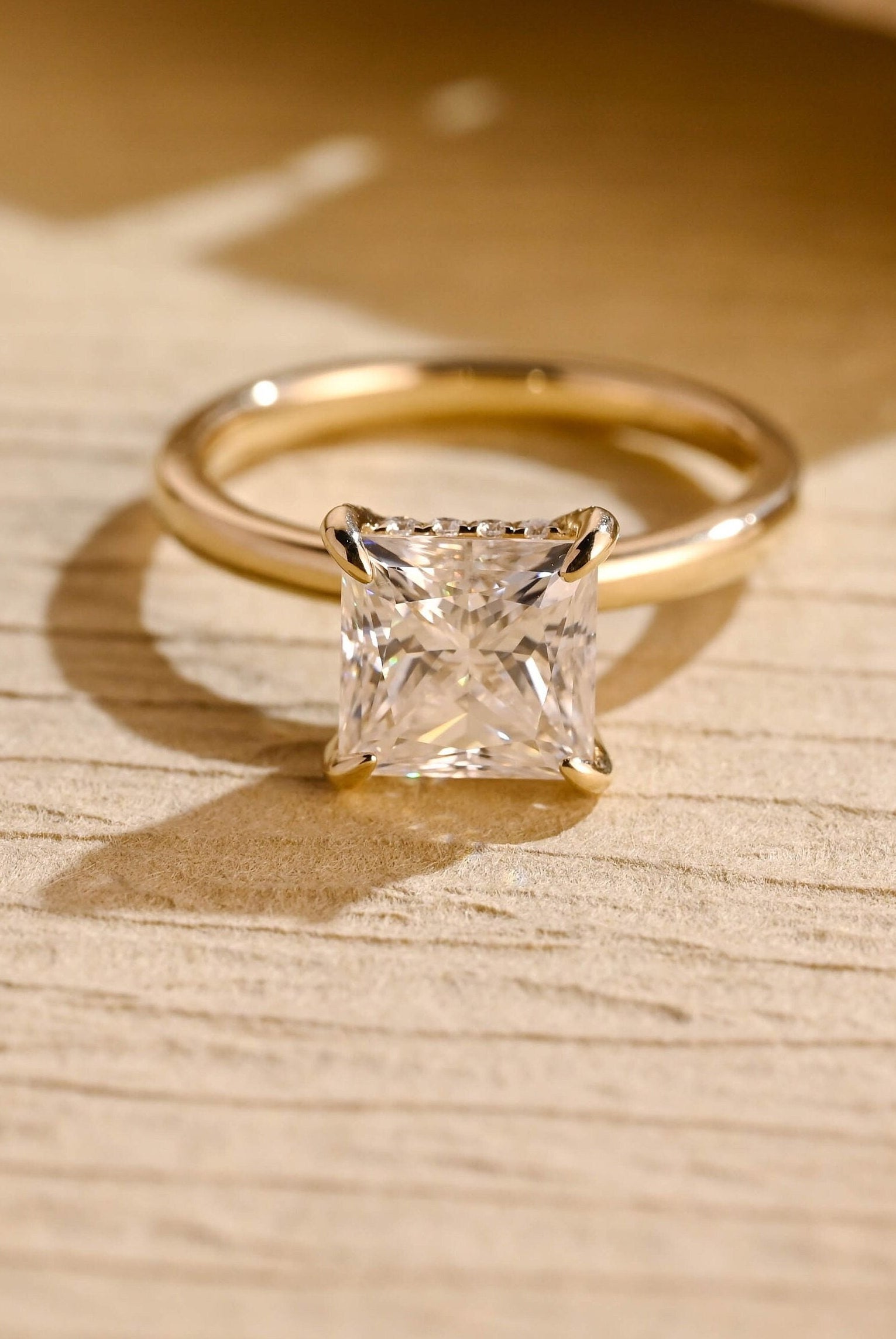Princess Cut Moissanite Ring