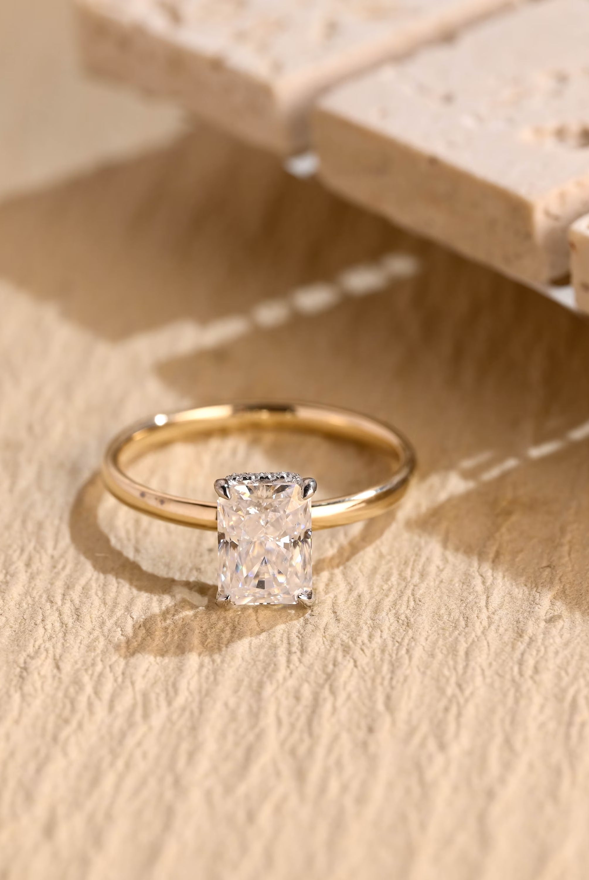 Radiant Cut Moissanite Ring