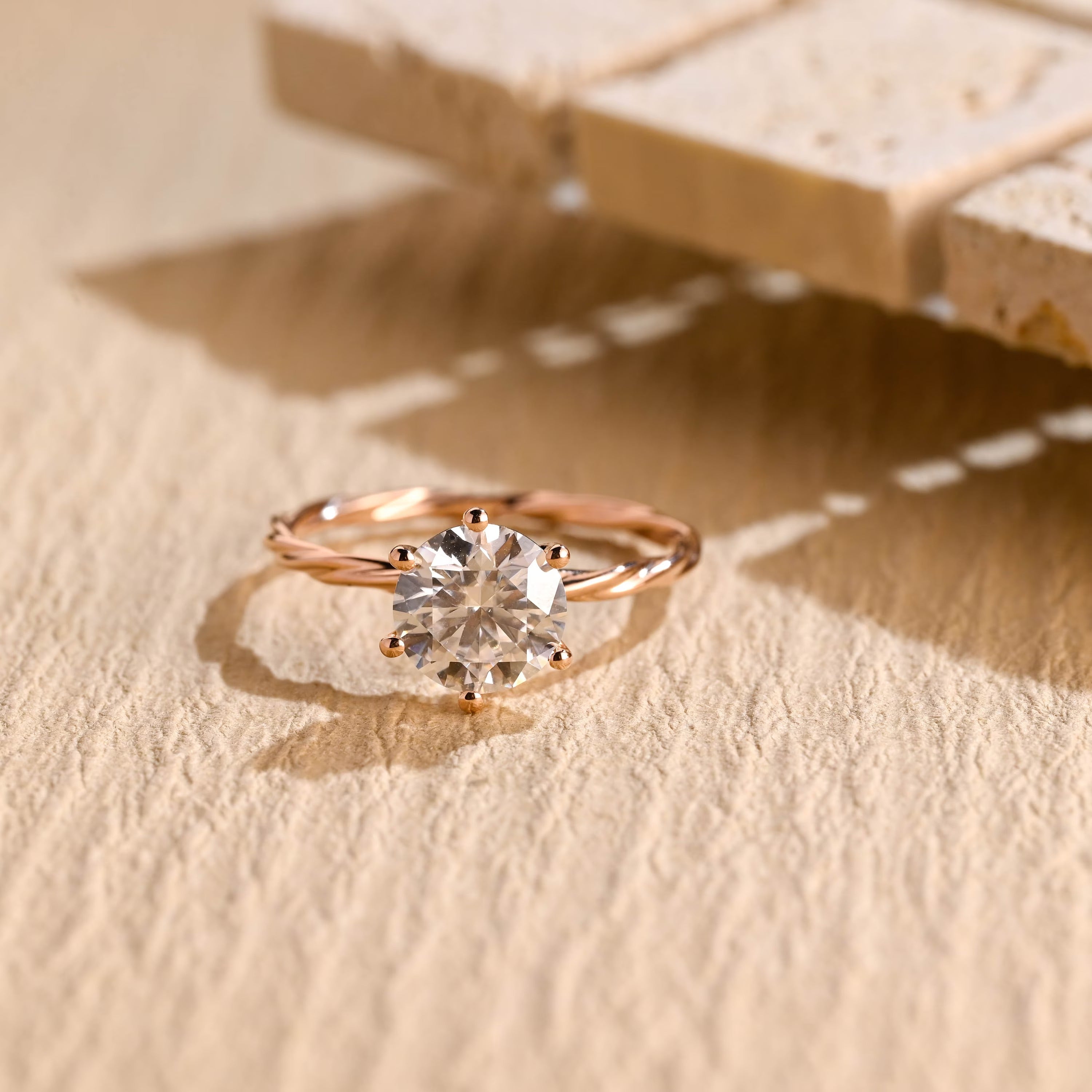 1 Carat Moissanite Engagement Ring
