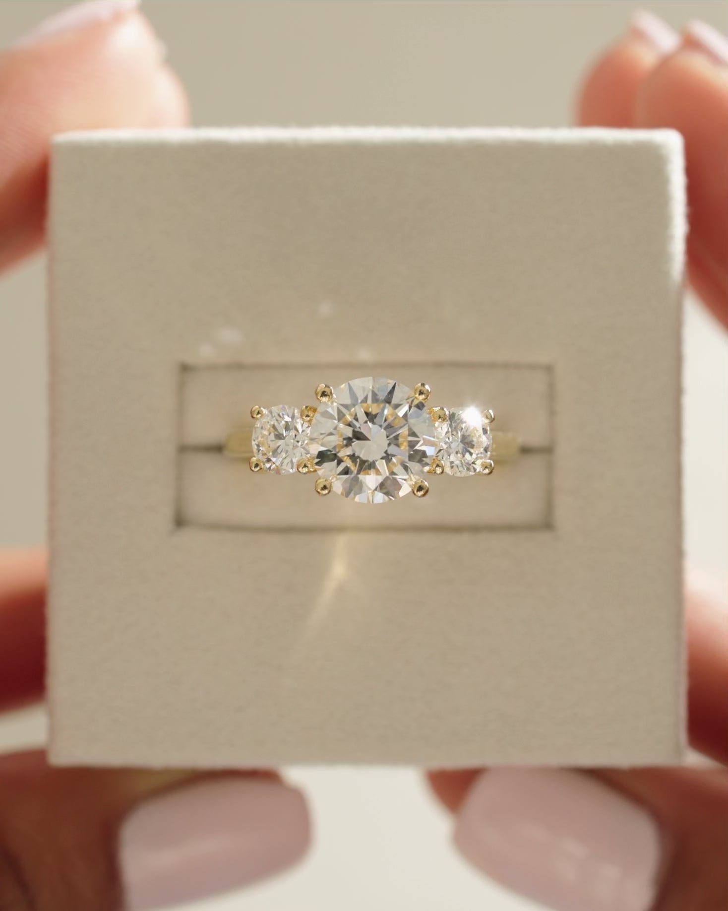 1.0CT round brilliant moissanite ring, round cut three stone engagement ring, three stone moissanite ring, 1 carat moissanite engagement ring, brilliant cut moissanite ring