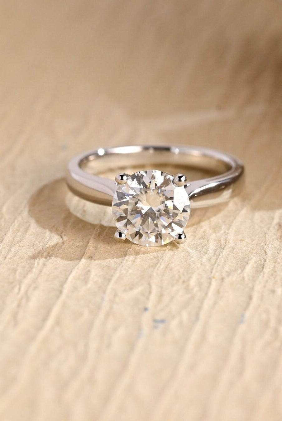 Round Cut Moissanite Ring