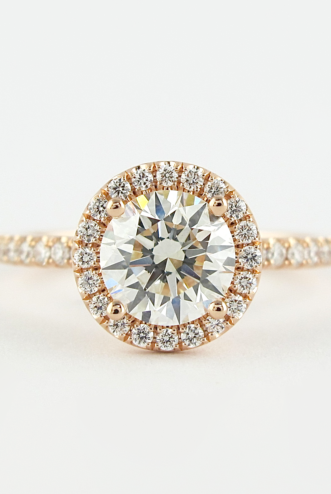 Round Moissanite Halo Ring