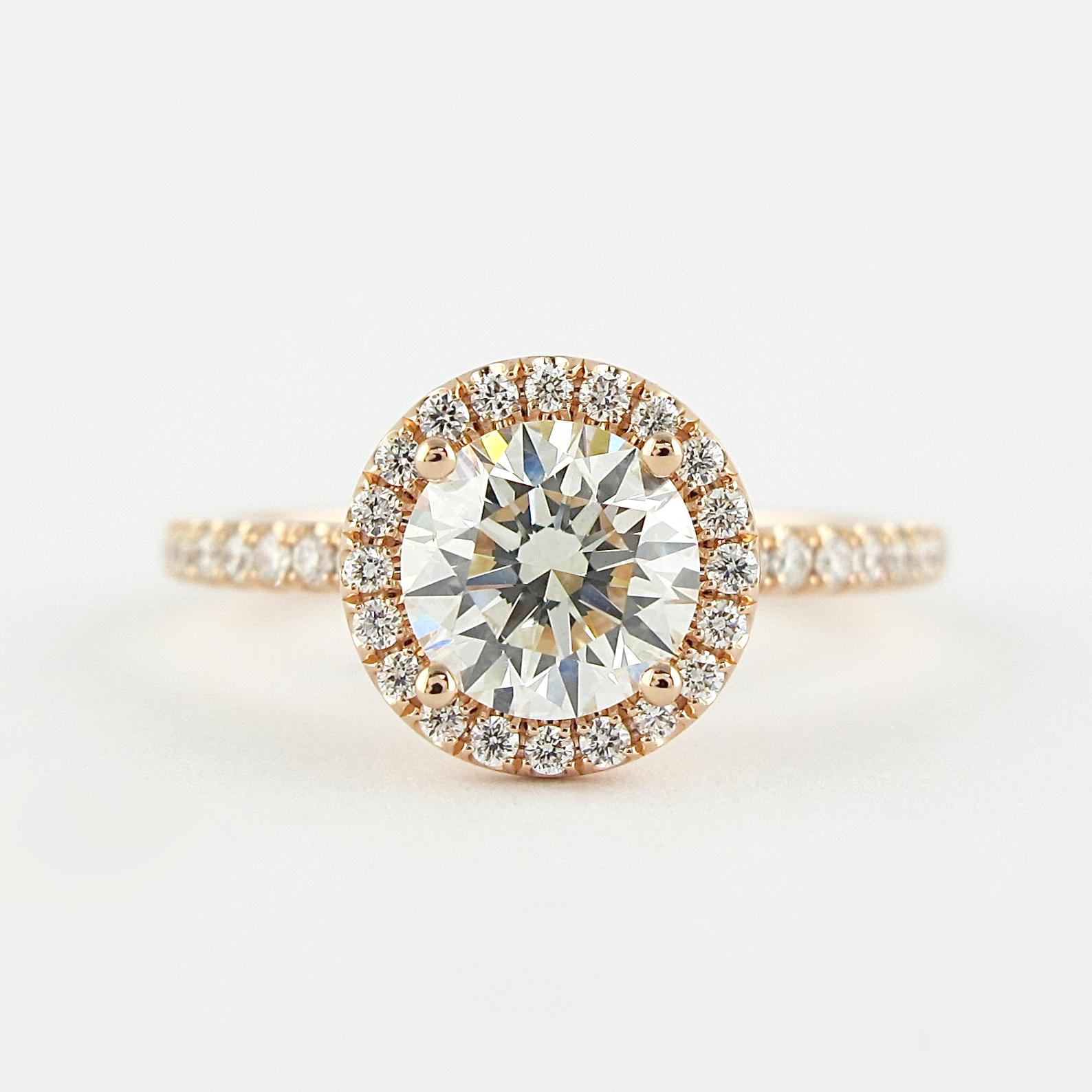 Round Moissanite Halo Ring