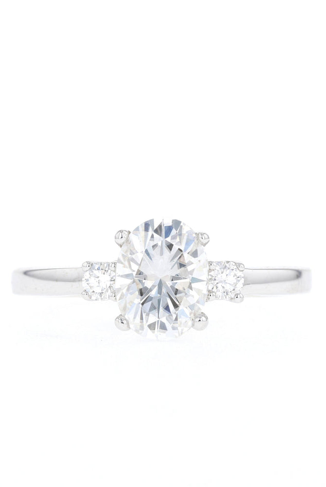 Cushion Moissanite Diamond Ring