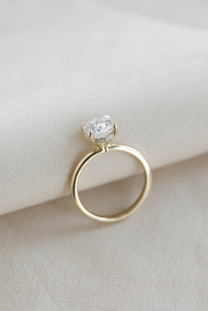 Diamond Hidden Halo Engagement Ring