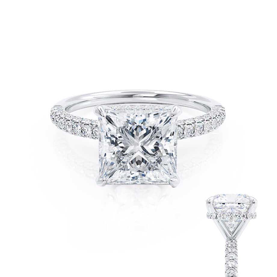 Hidden Halo Moissanite Ring