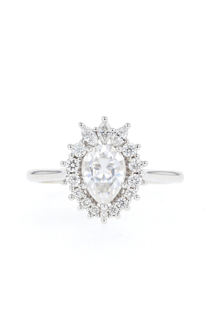Pear Cut Moissanite Ring