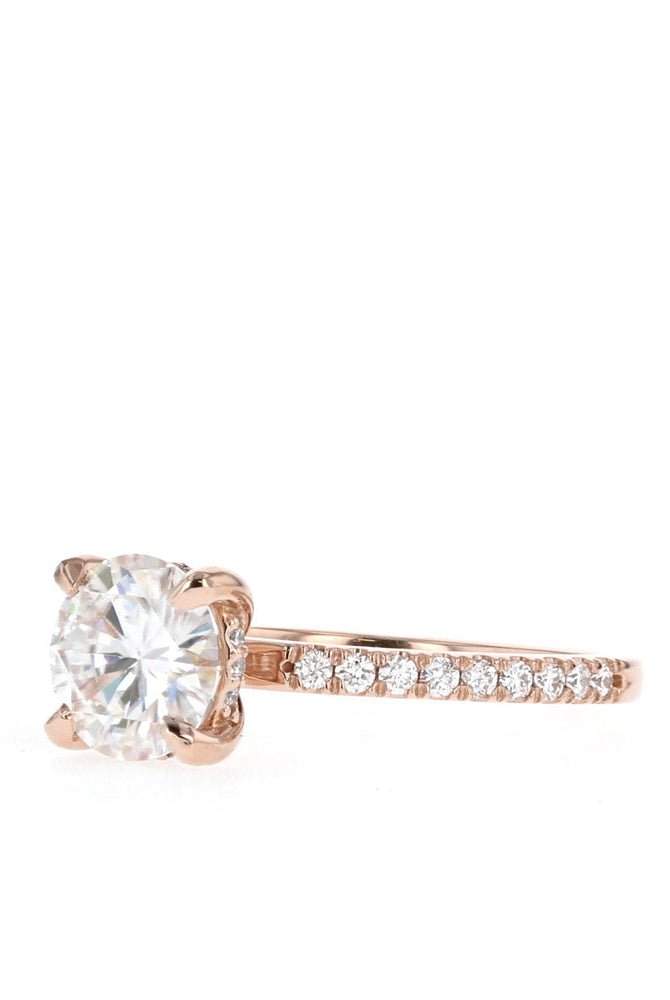Round Cut Hidden Halo Ring