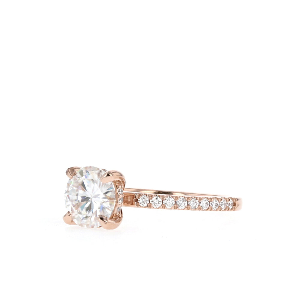 Round Cut Hidden Halo Ring
