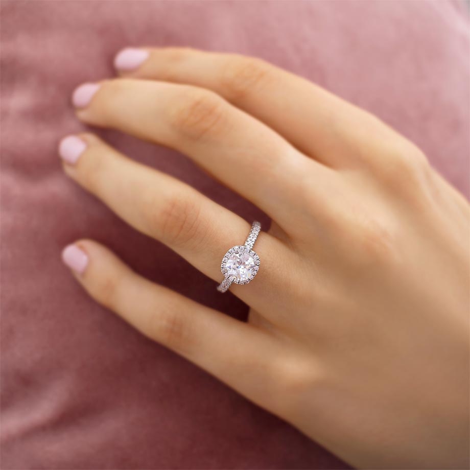 1.30 CT Cushion Moissanite Ring