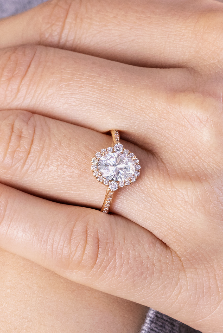 Moissanite Proposal Ring