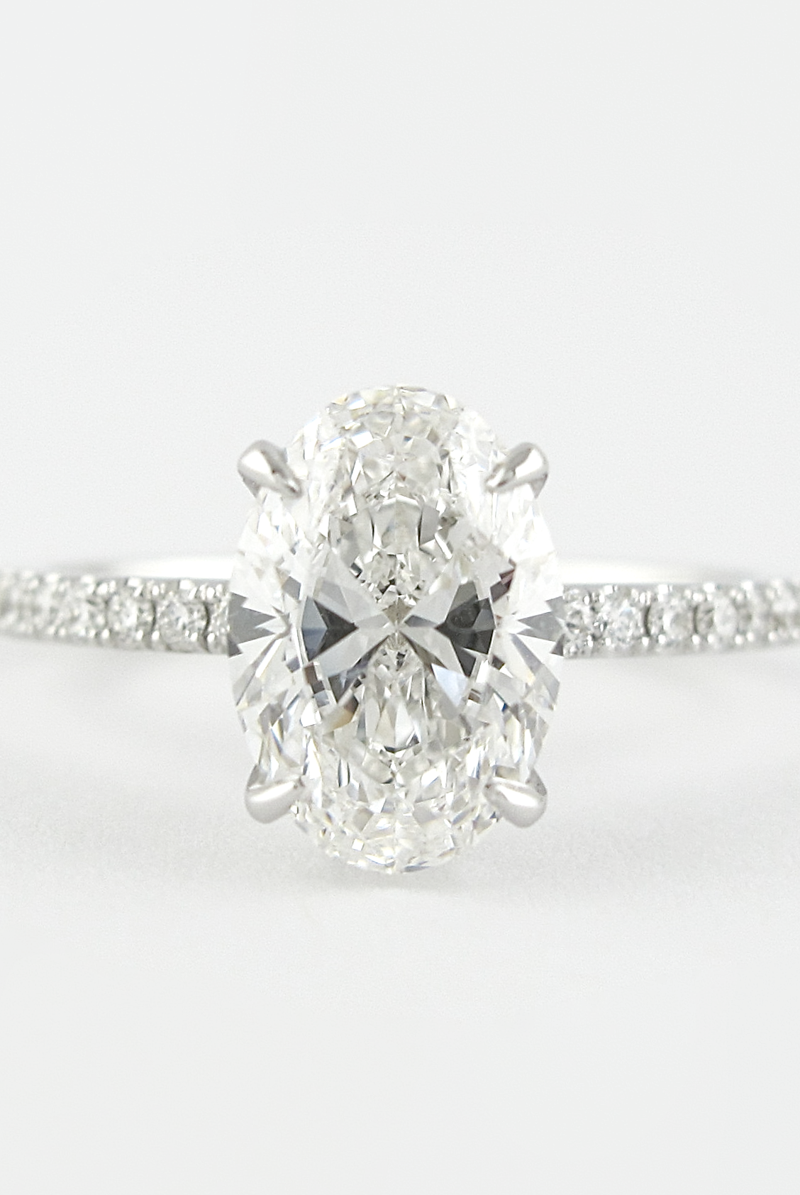 Hidden Halo Oval Ring