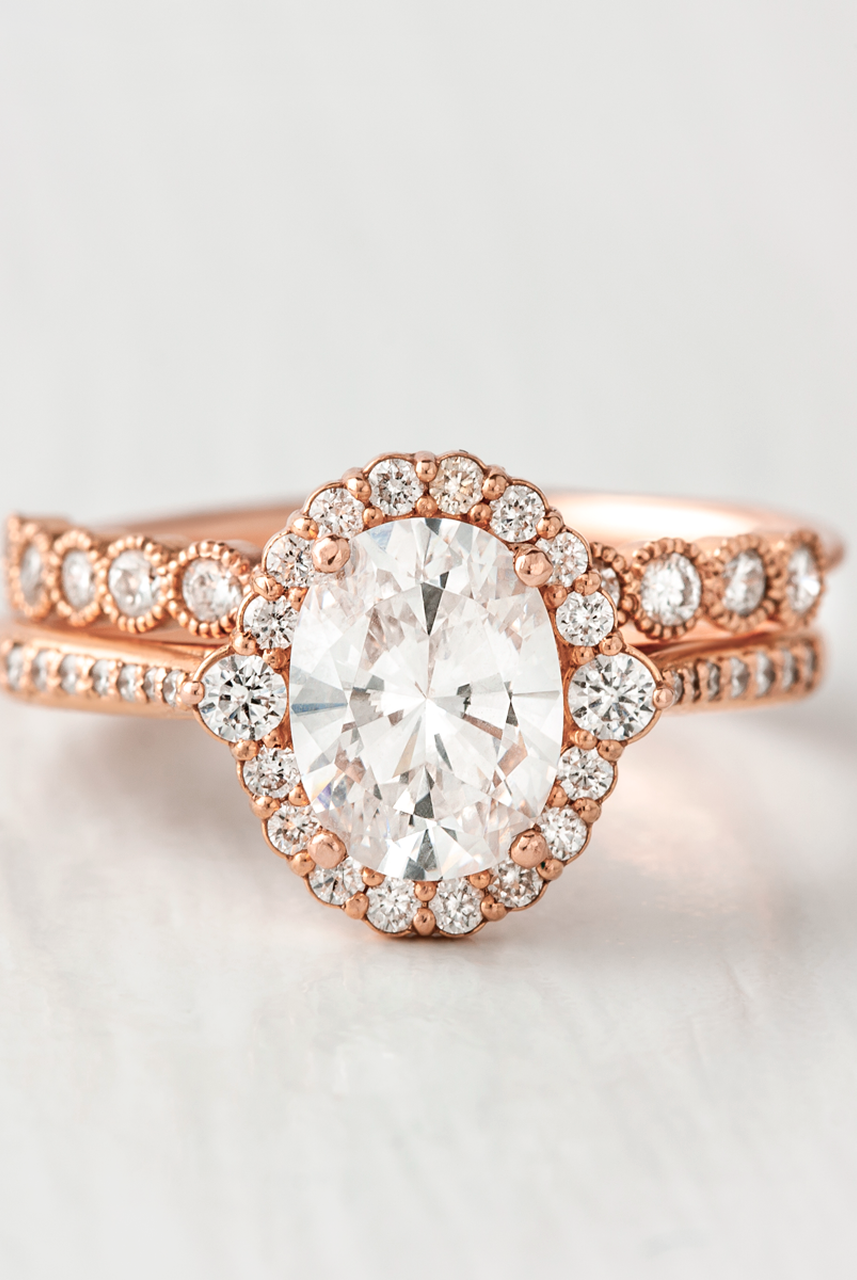 Oval Moissanite Engagement Ring
